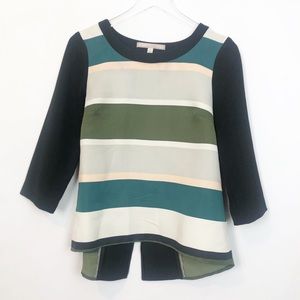 TRoubador Rugby Stripe Blouse Zip Back 6